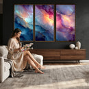 Colorful Abstract Canvas Wall Art Print, Vibrant Popup Color Art Print