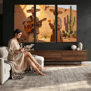 Mexican Couple Canvas Wall Art, Romantic Serenade Guitar Painting Print, Southwestern Desert Adobe Decor, Warm Golden Folk Art, Living Room Art by MyGreatCanvas | Canvas Wall Art Prints | Photo Prints & Wall Decor