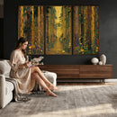 Gustav Klimt Style Forest Canvas Wall Art, Golden Forest Path Floral Art Nouveau Print, Enchanted Woodland Decor by MyGreatCanvas | Canvas Wall Art Prints | Photo Prints & Wall Decor