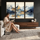 Lake Abstract Mountain Wall Art Canvas Print