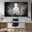Black White Octopus Wall Art Canvas Print by MyGreatCanvas | Canvas Wall Art Prints | Photo Prints & Wall Decor