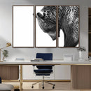 Black and White Grizzly 399 Bear Canvas Print Wall Art | by MyGreatCanvas | Canvas Wall Art Prints | Photo Prints & Wall Decor