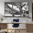 Vintage Airplane on Runway Canvas Print by MyGreatCanvas | Canvas Wall Art Prints | Photo Prints & Wall Decor