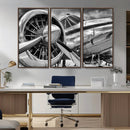 Vintage Antique Airplane Wall Art Canvas Print