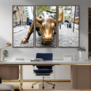 Charging Bull Wall Art Canvas Print