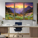 Mountain and Spring Wall Art Canvas Print
