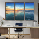 Blue Sky and Beach Wall Art Canvas Print