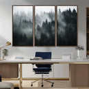 Foggy Forest Wall Art Canvas Print | 3 Panel Large Misty by MyGreatCanvas | Canvas Wall Art Prints | Photo Prints & Wall Decor