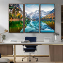 Spectacular autumn view of Braies Lake Wall Art Canvas Print by MyGreatCanvas | Canvas Wall Art Prints | Photo Prints & Wall Decor