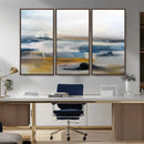 Abstract Landscape Wall Art Canvas | 3 Panel Modern Blue, by MyGreatCanvas | Canvas Wall Art Prints | Photo Prints & Wall Decor