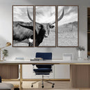 Cattle Wall Art Longhorn Cow Canvas Print