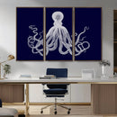 Blue Octopus Wall Art Canvas Print by MyGreatCanvas | Canvas Wall Art Prints | Photo Prints & Wall Decor