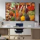 Herbs and Spices Art Canvas Print for Kitchen Kitchen,