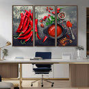 Red Pepper Kitchen and Restaurant Wall Wall Art, Red Pepper by MyGreatCanvas | Canvas Wall Art Prints | Photo Prints & Wall Decor