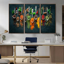 Herbs and Spices Kitchen Wall Art Canvas Print