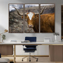 Framed Big Cow Animal Wall Art Canvas Print by MyGreatCanvas | Canvas Wall Art Prints | Photo Prints & Wall Decor