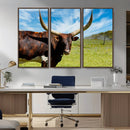 Longhorn and Cow Wall Art, Country Cow Wall Decor Canvas by MyGreatCanvas | Canvas Wall Art Prints | Photo Prints & Wall Decor