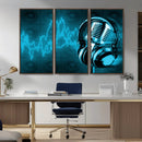 Music and Microphone Wall Art Canvas Print by MyGreatCanvas | Canvas Wall Art Prints | Photo Prints & Wall Decor