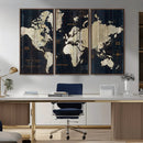 Antique Old World Map Wall Art Canvas Print