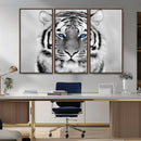 Black and White Tiger Wall Art Animal Canvas Print