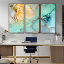 Green Marble Fluid Effect Wall Art Abstract Canvas Wall Art by MyGreatCanvas | Canvas Wall Art Prints | Photo Prints & Wall Decor