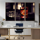 Whiskey and Cigar Canvas – Luxurious Wall Art for Home or