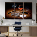 Whiskey Cigar Wall Art Canvas Print Kitchen Wall