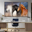 Animal Wall Art Three Horses Farmhouse Art Canvas, Framed by MyGreatCanvas | Canvas Wall Art Prints | Photo Prints & Wall Decor