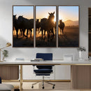 Horse Herd Wall Art Animal Canvas Print by MyGreatCanvas | Canvas Wall Art Prints | Photo Prints & Wall Decor
