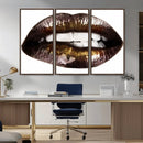 Close Up Lips Wall Art Canvas Print