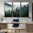 Captivating Misty Forest Wall Art Premium Canvas Print,