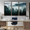 Captivating Misty Forest Wall Art Canvas, Premium Canvas