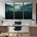 Captivating Misty Forest Wall Art Premium Canvas Print,