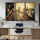 Last Supper Wall Art Canvas Print, Framed Jesus Painting Art