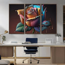 Abstract Rose Wall Art Canvas Print