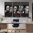 Thinker Quintet Canvas Wall Art – Martin, Obama, Malcolm X,