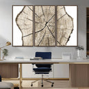 Abstract Wood Tree Ring Wall Art - Ready to Hang Minimalist