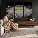 Beaver Stadium Night Game Triple Canvas Wall Art - Penn