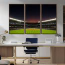 Yankee Stadium Night Game Triple Canvas, Yankee Stadium