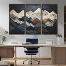 Mountain Wall Art – Modern Geometric Landscape Canvas Print,