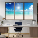 Blue Ocean Wall Art Canvas Print - Tranquil Ocean Paradise