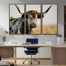 Texas Bull Longhorn Wall Art Canvas Print for Farm House by MyGreatCanvas | Canvas Wall Art Prints | Photo Prints & Wall Decor