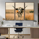 Texas Cow Wall Art Canvas Print for Farm House Wall Decor, by MyGreatCanvas | Canvas Wall Art Prints | Photo Prints & Wall Decor