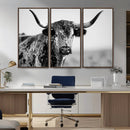 Texas Highland Cow Longhorn Canvas Print - Rustic Farmhouse by MyGreatCanvas | Canvas Wall Art Prints | Photo Prints & Wall Decor