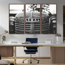 Vintage Farmall Tractor Wall Art Canvas Print, Rustic
