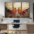 Abstract Angel Wings Canvas Wall Art – Framed and Ready to