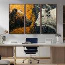 Bear and Bull Wall Art Canvas Print – Abstract Animal