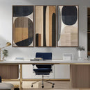 Abstract Minimalist Canvas Wall Art - Neutral Geometric