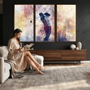 Abstract Watercolor Golf Player Wall Art Canvas Print