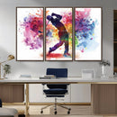 Colorful Golfer Swing Wall Art Canvas Print - Ready to Hang, by MyGreatCanvas | Canvas Wall Art Prints | Photo Prints & Wall Decor